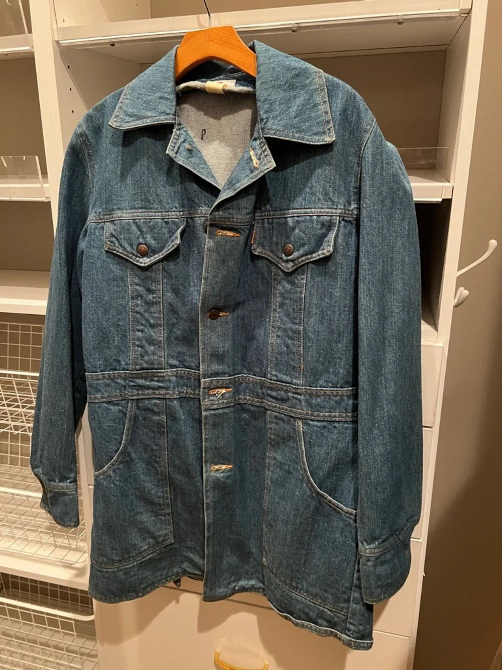 Levi's Blue Denim Shirt Jacket - Lightweight Layering Coat - Picture 1 of 4